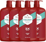 Old Spice Body Wash for Men, Pure Sport Scent, High Endurance, 33.4 Fluid Ounce (Pack of 4)