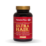 Natures Plus Ultra Hair, Sustained Release - Natural Hair Growth Supplement for Men & Women - 90 Vegetarian Tablets (45 Servings)