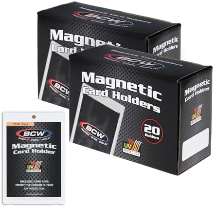 BCW 35 PT Magnetic Card Holder - 40 Pack | Durable Protective Card Case
