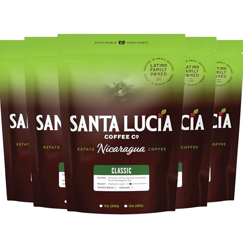 Specialty Volcanic Nicaraguan - Grand Reserve Classic Medium Roast Coffee, Bright & Smooth, Low Acid, 91 Point, SHG, Small Batch Roasted, Farm Direct, 100% Single-Origin,Ground, 5 Pounds, 5-16oz