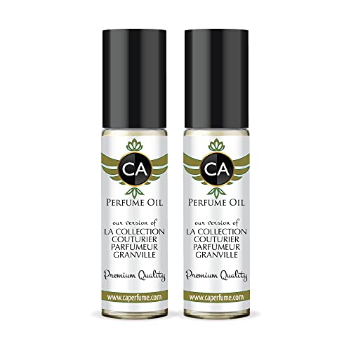 CA Perfume Club Impression of Christian D La Collection Couturier Parfumeur Granville For Women Replica Fragrance Body Oil Dupes Alcohol-Free Essential Aromatherapy Travel Size Roll-On 0.3 Fl Oz-X2