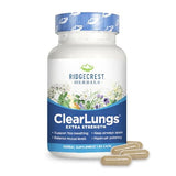 RidgeCrest Herbals ClearLungs Extra Strength, Natural Lung, Nasal Wellness Formula, Bronchial, Respiratory, Sinus, Mucus Support (60 Caps, 30 Serv)