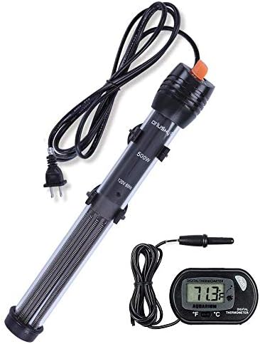 Orlushy Submersible Aquarium Heater,300W Adjustable Fish Tahk Heater with 2 Suction Cups Free Thermometer Suitable for Marine Saltwater and Freshwater