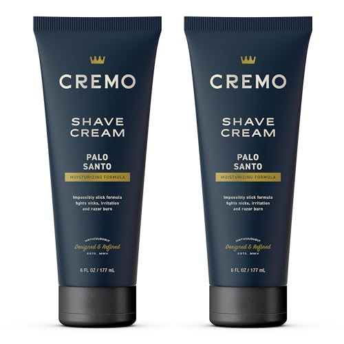 Cremo Barber Grade Palo Santo (Reserve Collection) Shave Cream, Astonishingly Superior Ultra-Slick Shaving Cream Fights Nicks, Cuts and Razor Burn, 6 Fl Oz (2 Pack)