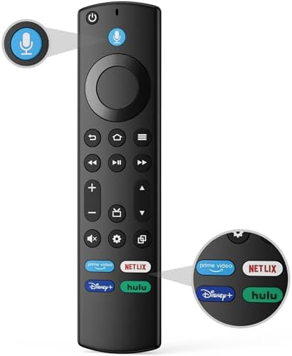 Replacement Voice Remote Control for Amazon FireOS Device, Insignia, Toshiba, Pioneer Smart TV, Fit for Fire TVs Stick, Stick Lite, and Stick Cube