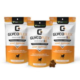 VetriScience Glycoflex 3 Clinically Proven Hip and Joint Supplement for Dogs - Maximum Strength Dog Supplement with Glucosamine, MSM, Green Lipped Mussel & DMG - 3 Pack (120 Chews Each)