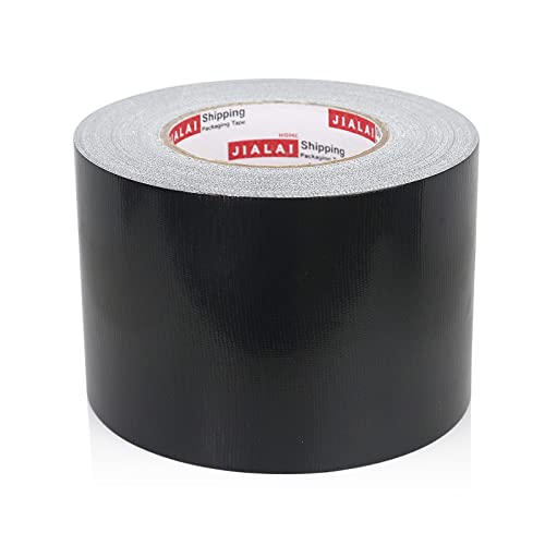 4 Inches Duct Tape Black, Industrial Grade 4 inches x 55 Yards (164 ft), 9 Mil Heavy-Duty, Waterproof, Flexible, No Residue, UV Resistant for Crafts & Home Improvement