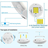 6.2 inch Motion Sensor Ceiling Light Battery Operated Fixture LED Closet Lights Battery Powered Wall Lights 210LM 3000K for Laundry Stairw Indoor-Warm White(1 PCS)