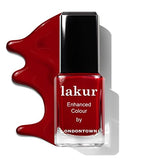 LONDONTOWN Scarlet Red Glossy Nail Polish, Vendetta lakur, Vegan Chip-Resistant Long-Lasting Nail Lacquer, 40 fl oz