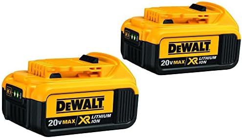 DEWALT 20V MAX 4 Ah Lithium Ion Battery 2-Pack (DCB204-2)