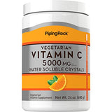 Piping Rock Vitamin C Powder 24oz | 2000mg | Water Soluble Crystals | Vegetarian Supplement | Non-GMO, Gluten Free