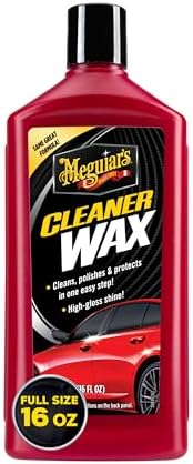 Meguiar's Cleaner Wax - Liquid Car Wax, Cleans, Polishes and Protects Your Vehicle - Easy to Use, Long-Lasting Shine - 16 Oz