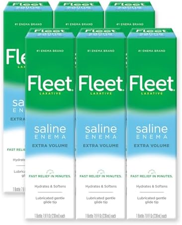 Fleet Laxative Saline Enema, 7.8 Fl Oz (Pack of 6)