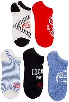 Coca-Cola womens 5 Pack No Show Casual Sock