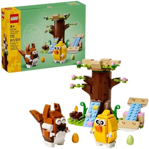 LEGO Spring Animal Playground Building Toy - Pretend Play Set with Squirrel and Bird Figure for Boys and Girls, Ages 8+ - Gift Idea for Easter and Kids' Birthdays - 40709