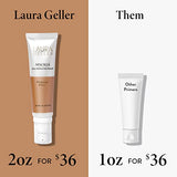 LAURA GELLER NEW YORK Spackle Super-Size - Bronze - 2 Fl Oz - Illuminating Tinted Skin Perfecting Makeup Primer with Hyaluronic Acid - Long-Wear Foundation Face Primer