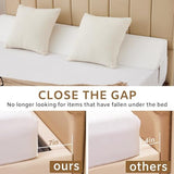 Bedluxe King Bed Wedge Pillow for Headboard, Foam Headboard Pillow, Bed Gap Filler, Mattress Wedge, Mattress Gap Filler King - Fill The Gap (0-7") Between Headboard and Mattress (White, 76"x10"x6")