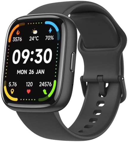 Smart Watch for Men Women, Alexa Built-in Smartwatch(Answer/Make Calls), 1.8" HD Fitness Tracker, IP68 Waterproof 100+ Sport Mode Activity Tracker, Heart Rate Sleep Monitor, iOS Android Compatible