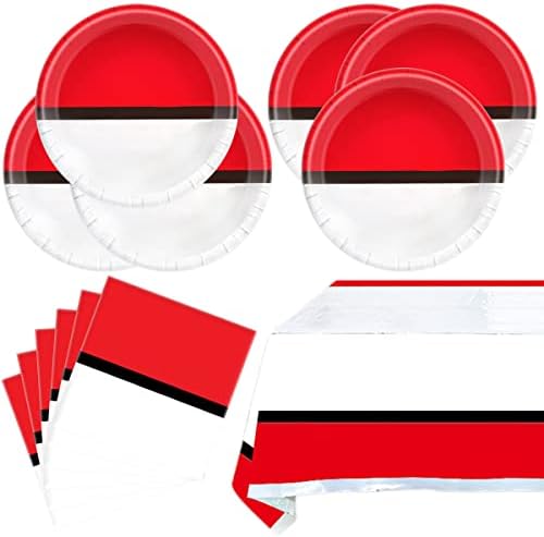 Cartoon Animation Birthday Party Supplies Includes 20 Plates and 20 Napkins and Tablecloth71 '' x 42 '' Video Games Themed Party Tableware