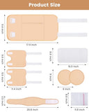 FourSeas Castor Oil Pack Wrap Kit - 8 Pcs Organic Cotton Flannel Castor Oil Packs for Liver Detox | Ease Inflammation | Constipation, Reuseable Therapy Wraps for Waist Neck Chest Arms Knees Calves