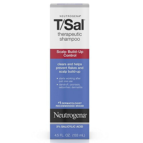 Neutrogena T/Sal Therapeutic Shampoo, Scalp Build-Up Control 4.5 oz (Pack of 7)
