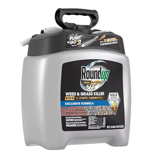 Roundup Dual Action 365 Weed & Grass Killer Plus 12 Month Preventer with Pump 'N Go 2 Sprayer, 1.33 gal.