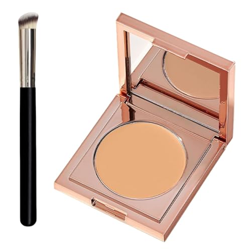 Colored Clay CC Undereye Corrector,Color Corrector for Dark Circles with Brush, Conceal & Brighten Dark Circles, Under Eye Hydrating Concealer (Medium-Tan Peach)