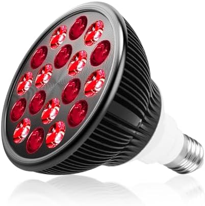 Red Light Therapy Bulb, Red Light Therapy for Body and Face Use, 18 LEDs 660nm Red and 850nm Near Infrared Red Light Therapy Lamp Suitable E26 Socket (Only Bulb)