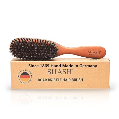 Classic German Boar Bristle Hair Brush Since 1869 - Conditions Hair, Improves Texture, Exfoliates Scalp