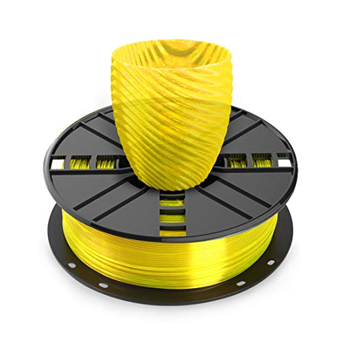 PETG 3D Printer Filament 1.75,Yellow PETG Filament 1.75mm, PETG 1kg Spool(2.2lbs), Dimensional Accuracy +/- 0.03mm.