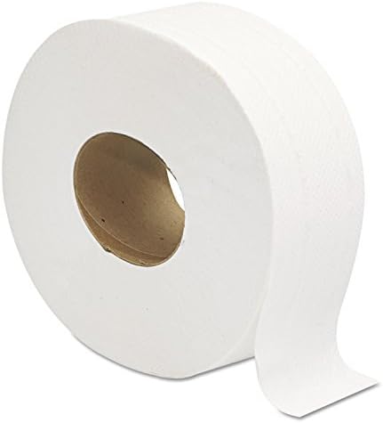 GEN 202 Jumbo JRT Bath Tissue, 2-Ply, White, 9 in Diameter, 12 Count (Pack of 1)