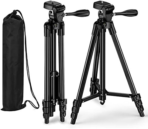 Elikliv Laser Level Tripod with Carry Bag, Elikliv Lightweight Adjustable Aluminum Alloy Tripod Stand for Rotary and Line Lasers (Support 1/4 Mounting Thread)