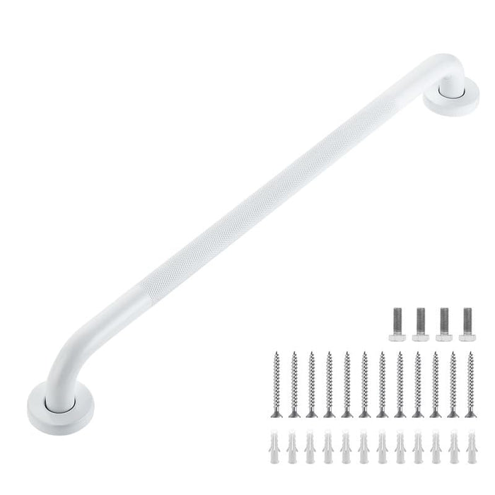 Grab Bars for Shower, 1 Pack 24-Inch Anti Slip Shower Handles for Elderly, Safety Shower Grab Bar, Stainless Steel Handicap Grab Bars for Bathroom (White 1" Diameter)