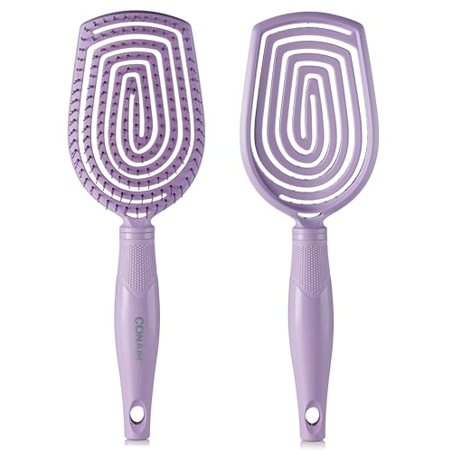 Conair Scalp Care Detangling Flexi Head Paddle Hairbrush - Massager for Curly Hair