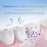 Water Dental Flosser Oral Irrigator with 3 Modes Cordless Water Teeth Cleaner Pick 4 Tips, IPX7 Waterproof Rechargeable Portable Powerful Battery for Travel & Home Braces & Bridges Care