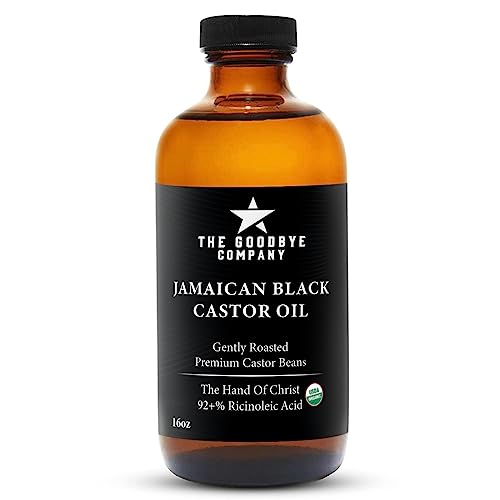 Jamaican Black Castor Oil for Hair Growth – Organic, Cold-Pressed & Unrefined – 100% Pure & Hexane-Free – Glass Bottle (450mL) – Nourishing Oil for Eyebrow, Eyelash & Stronger Hair (16.9 oz)