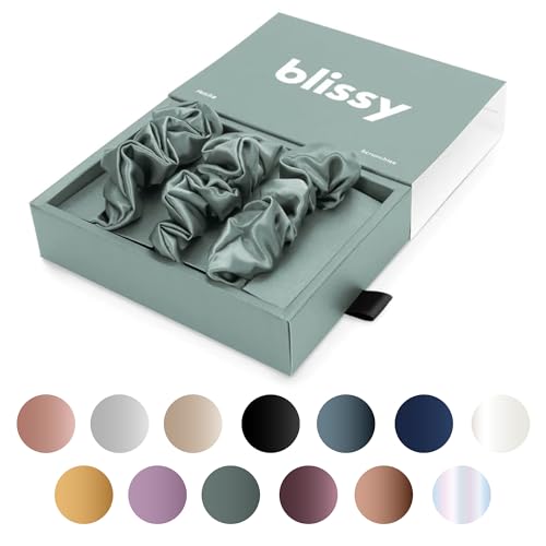 Blissy Silk Scrunchie (Matcha Skinny)