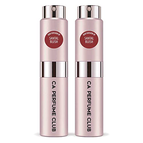 CA Perfume Impression of T. Ford Santal Blush For Women Replica Version Fragrance Dupes Concentrated Long Lasting Eau de Parfum Spray Refillable Atomizer Bottle 0.27 Fl Oz-X2