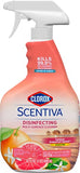 Clorox Scentiva Multi Surface Cleaner Spray, 32 OZ (Variety Pack) Tuscan Lavender and Jasmine & Tahitian Grapefruit Scents