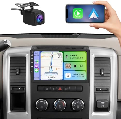 Car Radio Stereo Android 13 for Dodge Ram 1500 2500 3500 2009 2010 2011 2012 with CarPlay Android Auto