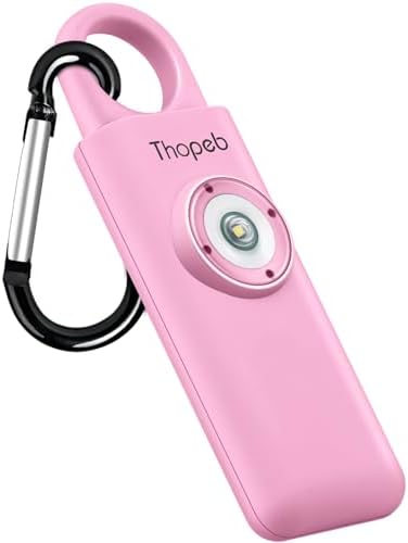 The Original Personal Safety Alarm for Womenn by Women– Loud Siren Birdie Alarm for Women, Strobe SOS LED Light, Be Safe with Personal Alarm– Self Defense Keychain for College Essentials (Pink)
