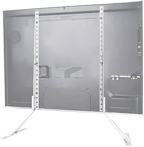 WALI Universal TV Stand, TV Stand for Living Room Mounting for 22 to 65 inch Television up to 110lbs, Small TV Legs with Mounting Holes up to 800x500mm(TVS001-W), White