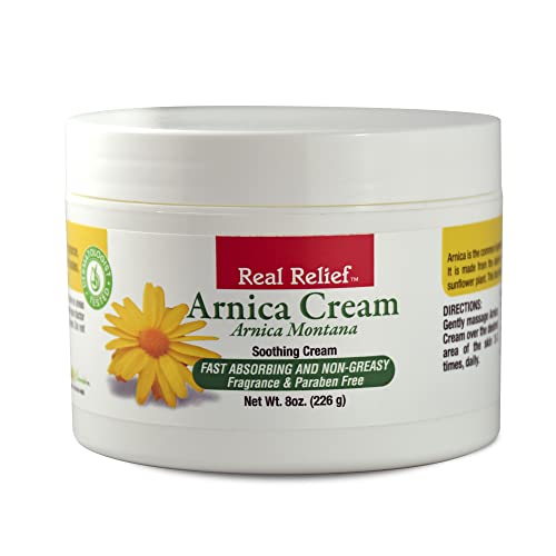 Arnica Cream Natural, Soothing, Non-Greasy & Unscented Cream for Pain Relief, 8 oz (Pack of 1)