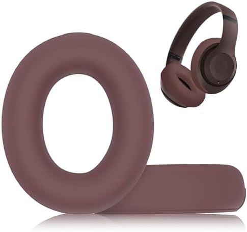 Adhiper Sweat Ear Covers for Beats Studio Pro Headphones, Silicone Headphone Case Covers for Beats Studio Pro Accessories, Washable & Sweat Proof Ear Pads Cover - Brown