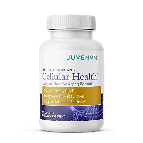 Juvenon Cellular Health | Heart, Brain Supplement with Acetyl L-Carnitine and Biotin - Supports NAD+ Function, Energy Production, Mood, Rejuvinated Metabolism, Mental Focus & Clarity (90 Capsules)