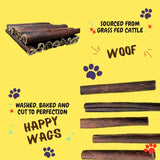 Woofley's 6 Inch Collagen Bully Sticks for Dogs - 10 Count - Collagen Chews for Dogs - Bully Stick Rawhide Alternative Dog Chews No Hide Bones for Medium & Large Dogs