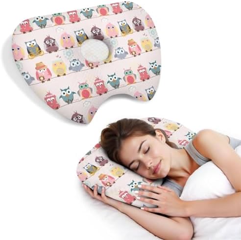 Ear Piercing Pillow for Side Sleepers with Washable Cover Pillows with Holes for Ear Pain,Donut Pillow for Adults CNH Ear Pain Relief Pressure Sores Ear Pillow with Hole in Center