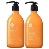 Luseta Shampoo and Conditioner Set for Hair Growth with Turmeric & Collagen, Hair Thickening Volumizing Shampoo for Thin or Oil Hair, Sulfate and Parabens Free 2x16.9Oz