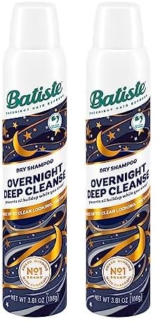 Batiste Overnight Deep Cleanse Dry Shampoo 3.81oz.- Wake up to beautiful hair by preventing oil build-up (Pack of 2)