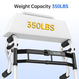 Delog Narrow Folding Walker for Seniors, 3 in 1 Folding Walker with 5” Front Wheels Width Adjustable Compact Standard Walker Support Up to 350lbs